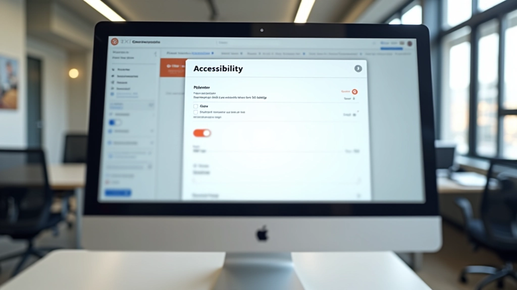 Computer scherm met accessibility instellingen menu geopend, toont prefers-reduced-motion optie